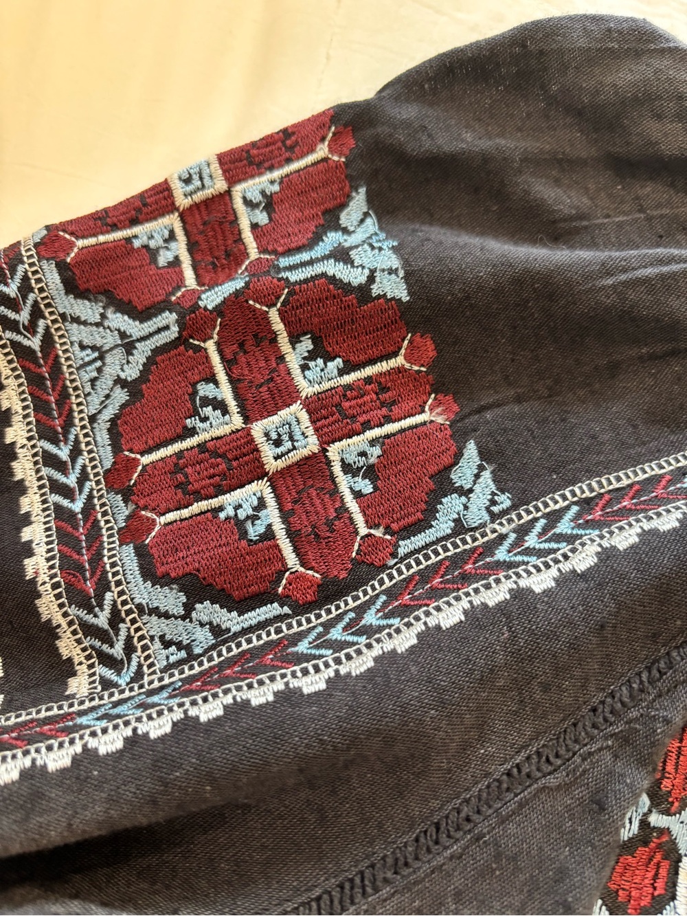 Free People S Boho Embroidered Folk Peasant Dress Turquoise Artisan Festival - Picture 14 of 14